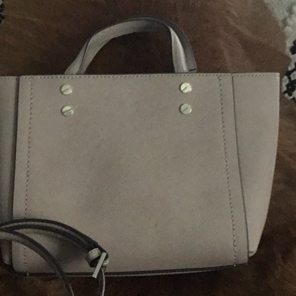 KARL LAGERFELD TAUPE BAG WITH GOLD STUD HARDWARE- - Picture 3 of 4